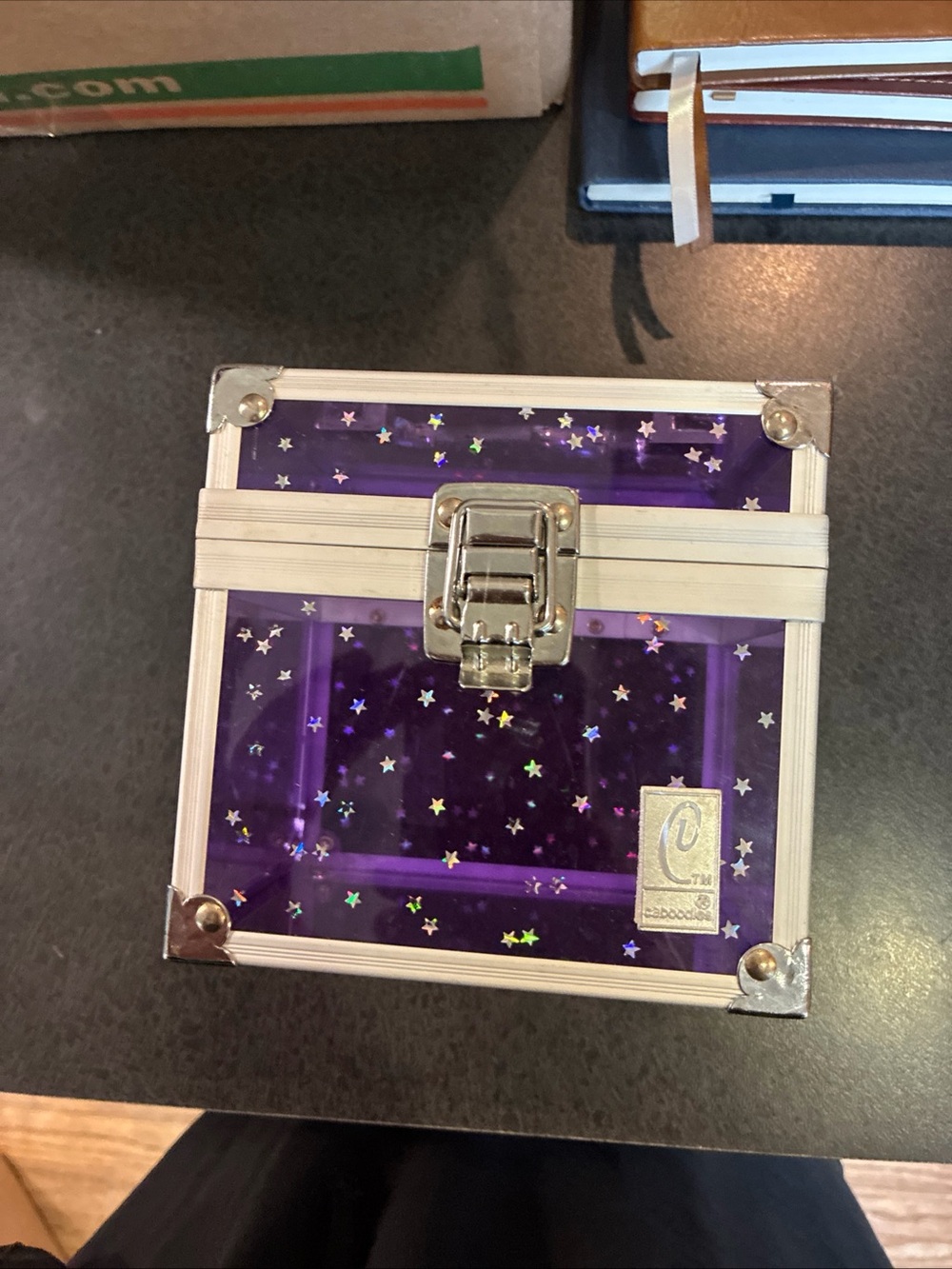 Caboodles Purple Star Accent Jewelry Case with Silver Trim
